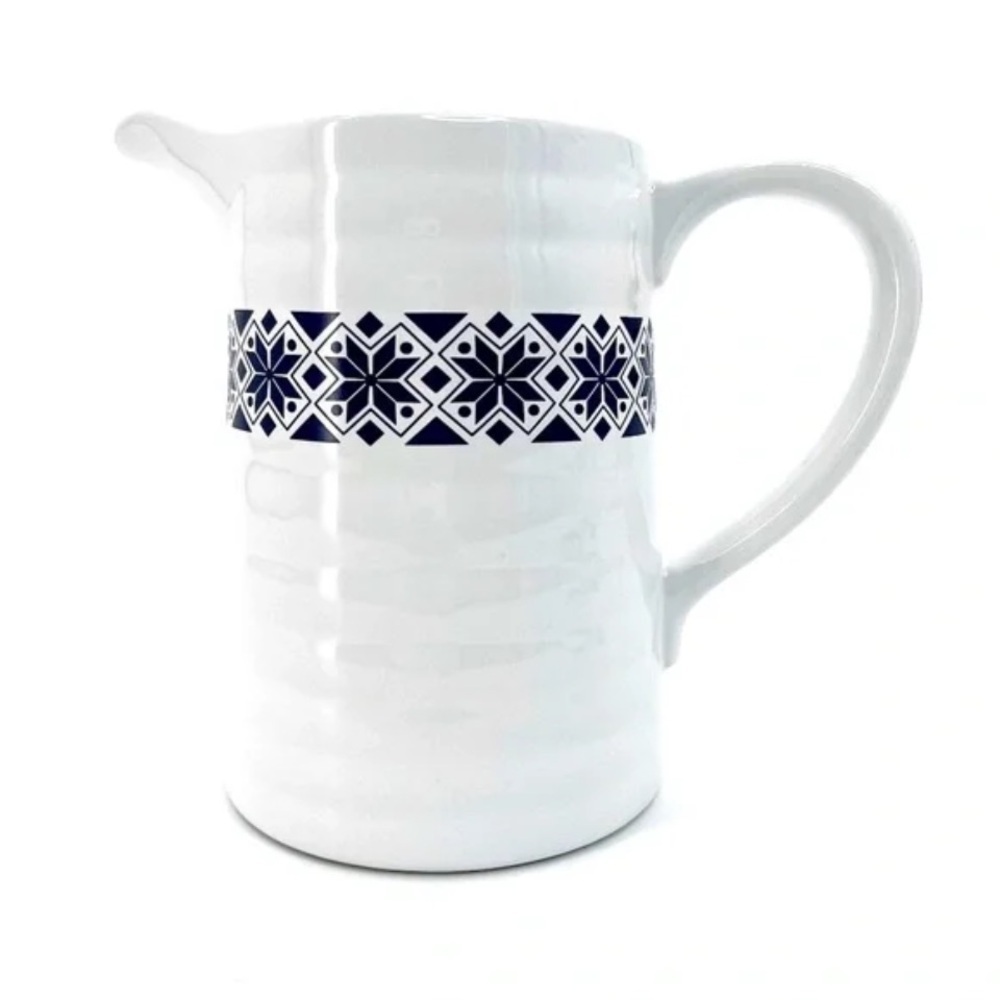 NWT IKEA Scandinavian Blue Quilt Star Water Pitcher